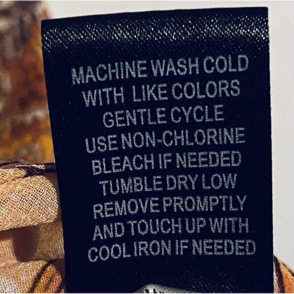 Torrid Top Womens 1X Orange Floral Chiffon Babydoll Sheer Hi Low Hem Boho - Picture 8 of 9